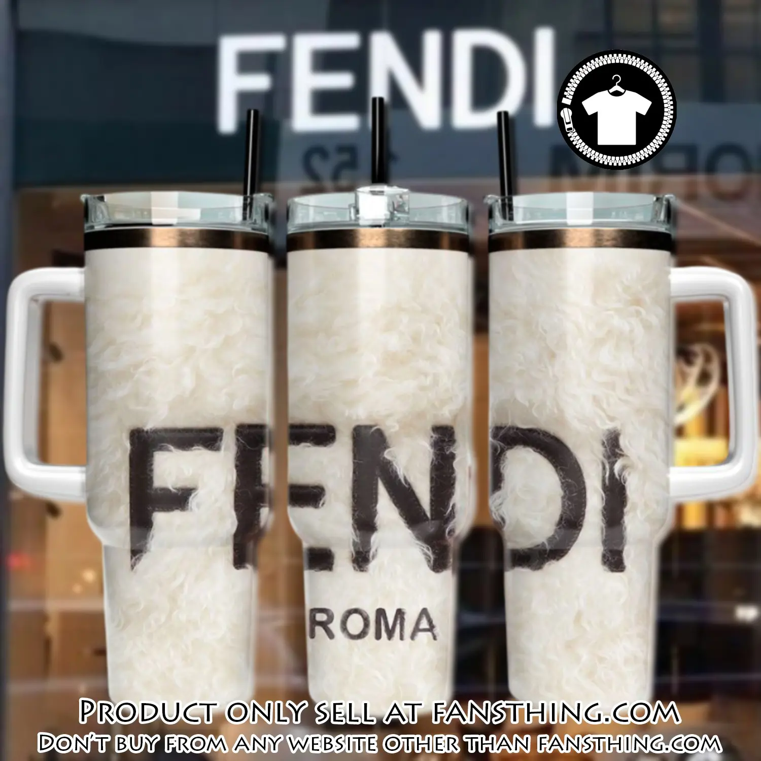Fendi 40oz fashion logo fendi stanley tumbler ktb1121 fst0535366